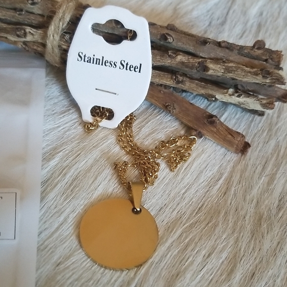 Stainless Steel Disc Neclace - Picture 4 of 5